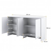Sienas plaukts virs gultas CONCEPT PRO CP11, balts